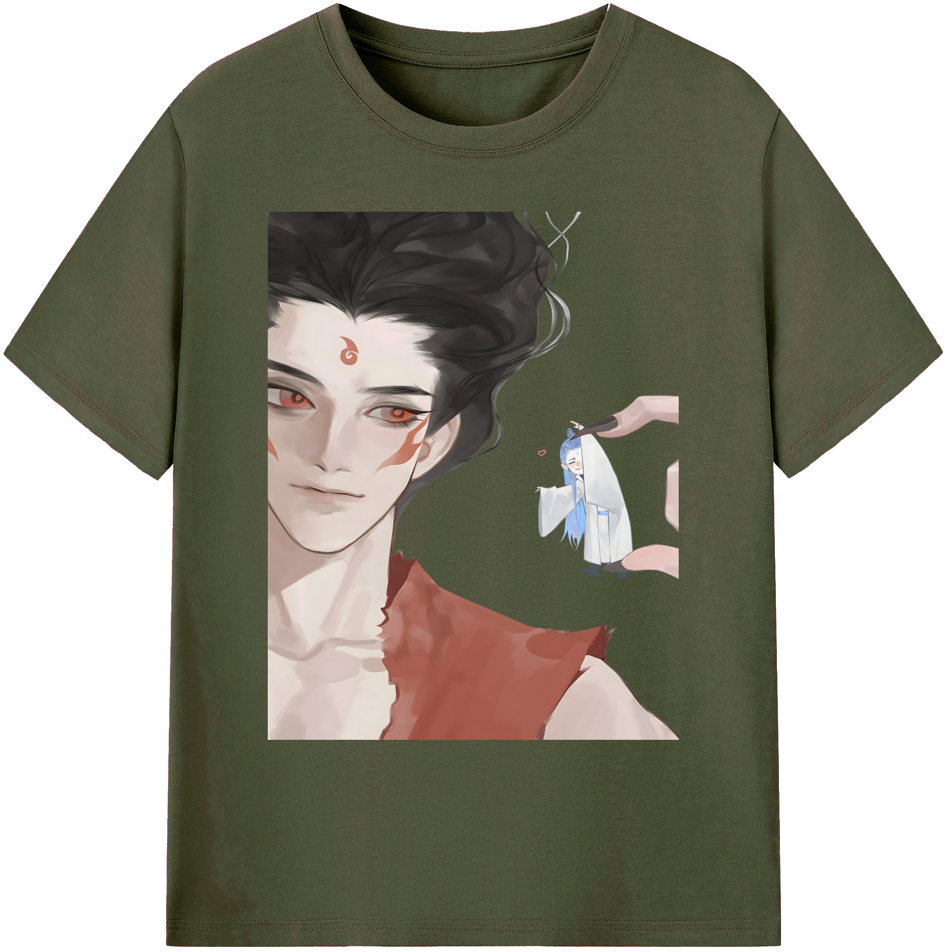（画像用） Ne Zha 2 ナタ 魔童の大暴れ 綿100％ メンズ半袖Tシャツ｜肌触りやわらか＆通気性